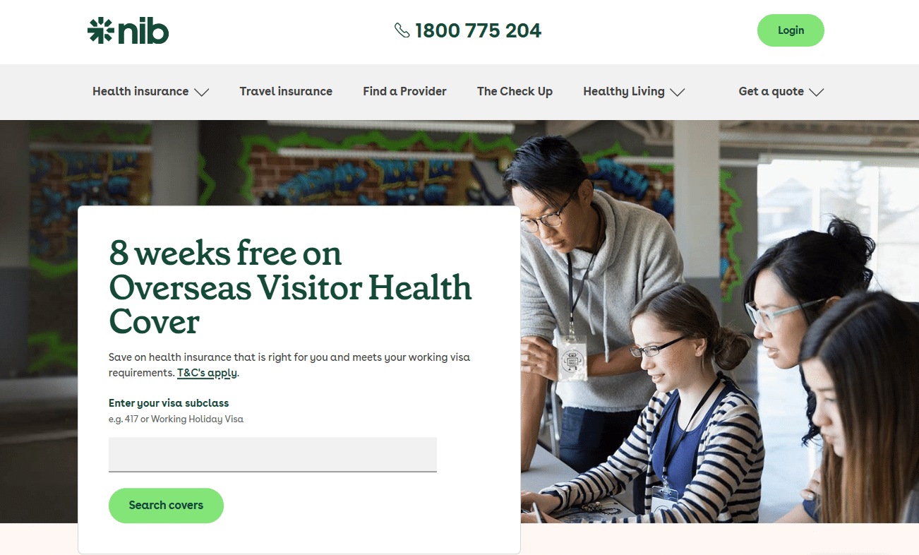 NIB Overseas Visitor Health Cover